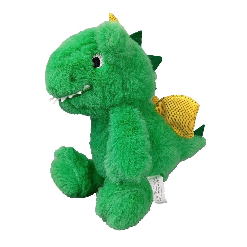 Target Make Believe Magical Green Dragon Plush Gold Glitter Wings Toothy Smile